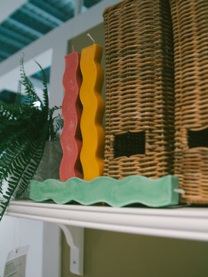 Open image in slideshow, rainbow ripple candle (individual)
